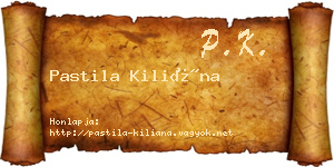 Pastila Kiliána névjegykártya